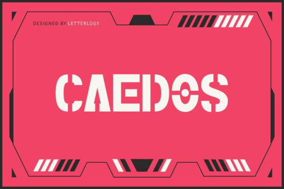 Caedos: A Futuristic Stencil Font for High-Tech Design Projects