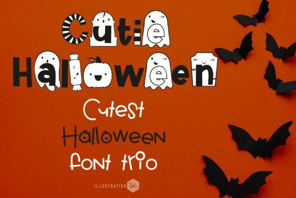 Cutie Halloween Trio: Spooky Meets Sweet in Font Design