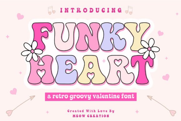 Funky Heart: A Playful, Retro-Inspired Font for Creative Valentine’s Day Projects