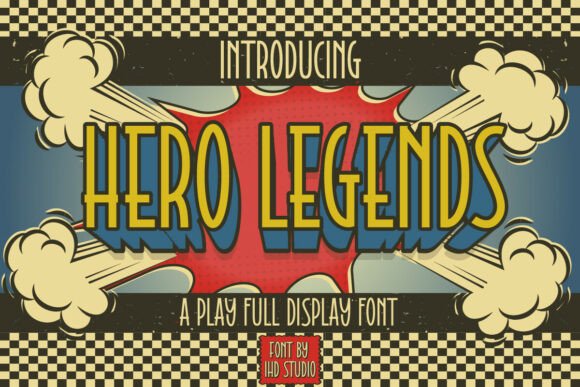Hero Legends: The Bold Display Font That Powers Up Your Designs
