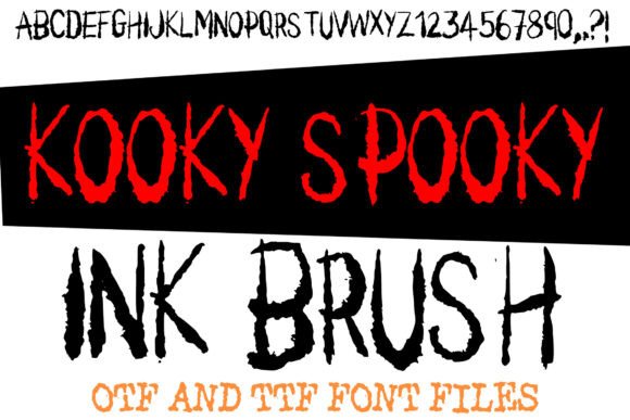 Kooky Spooky Ink Brush: The Playful Typeface for All Your Spooky Designs