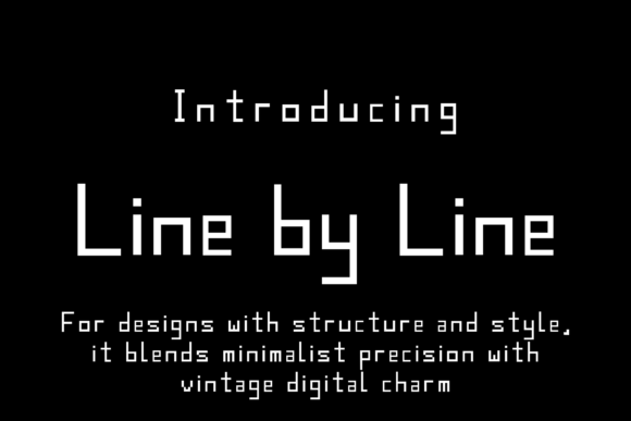 Line by Line: Minimalist Digital Font for Modern Design