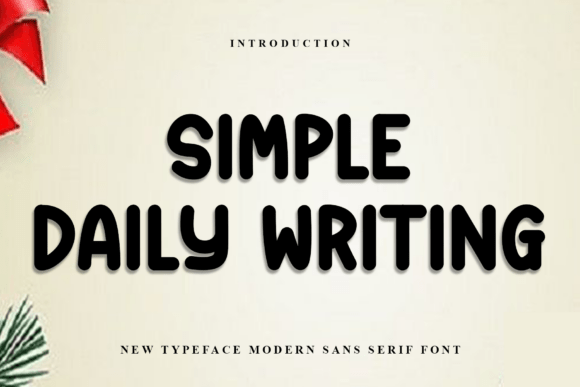 Simple Daily Writing: A Versatile Font for Everyday Creativity