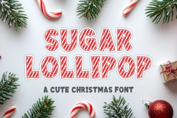 Sugar Lollipop: Festive Font for Holiday Designs