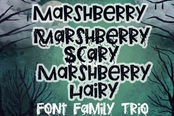 Unleashing the Spooky Charm: Exploring the Marshberry Font Trio
